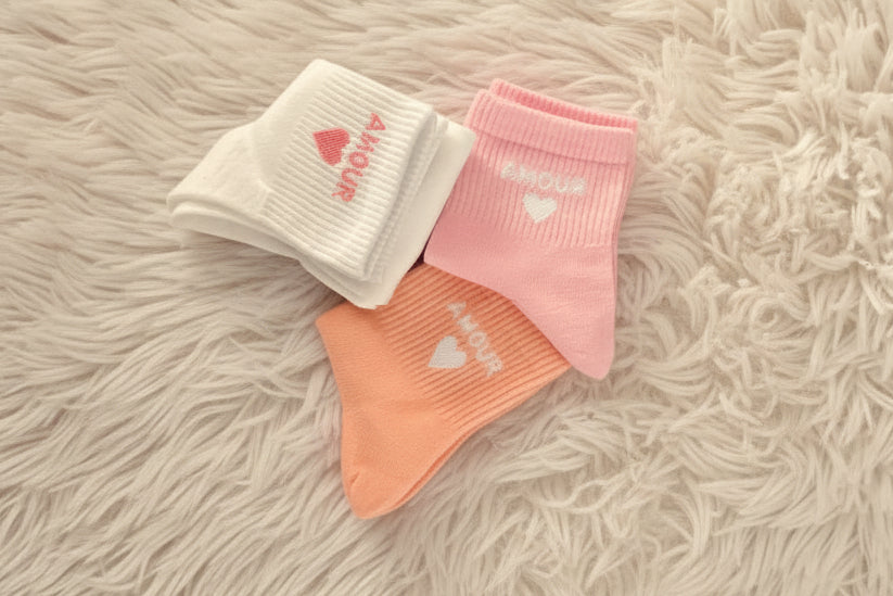 Chaussettes Amour - Blanc