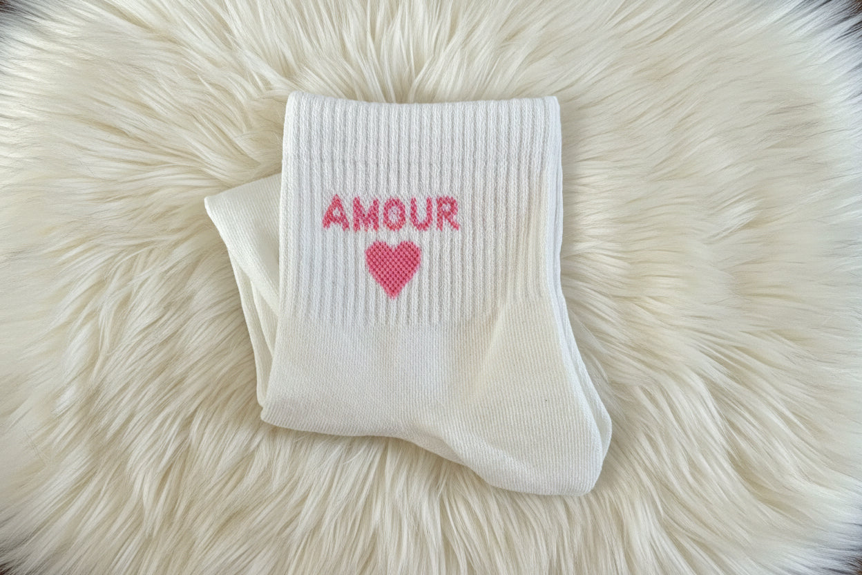 Chaussettes Amour - Blanc