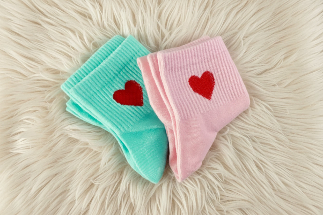 Chaussettes Coeur - Rose