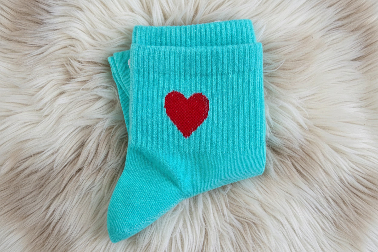 Chaussettes Coeur - Menthe