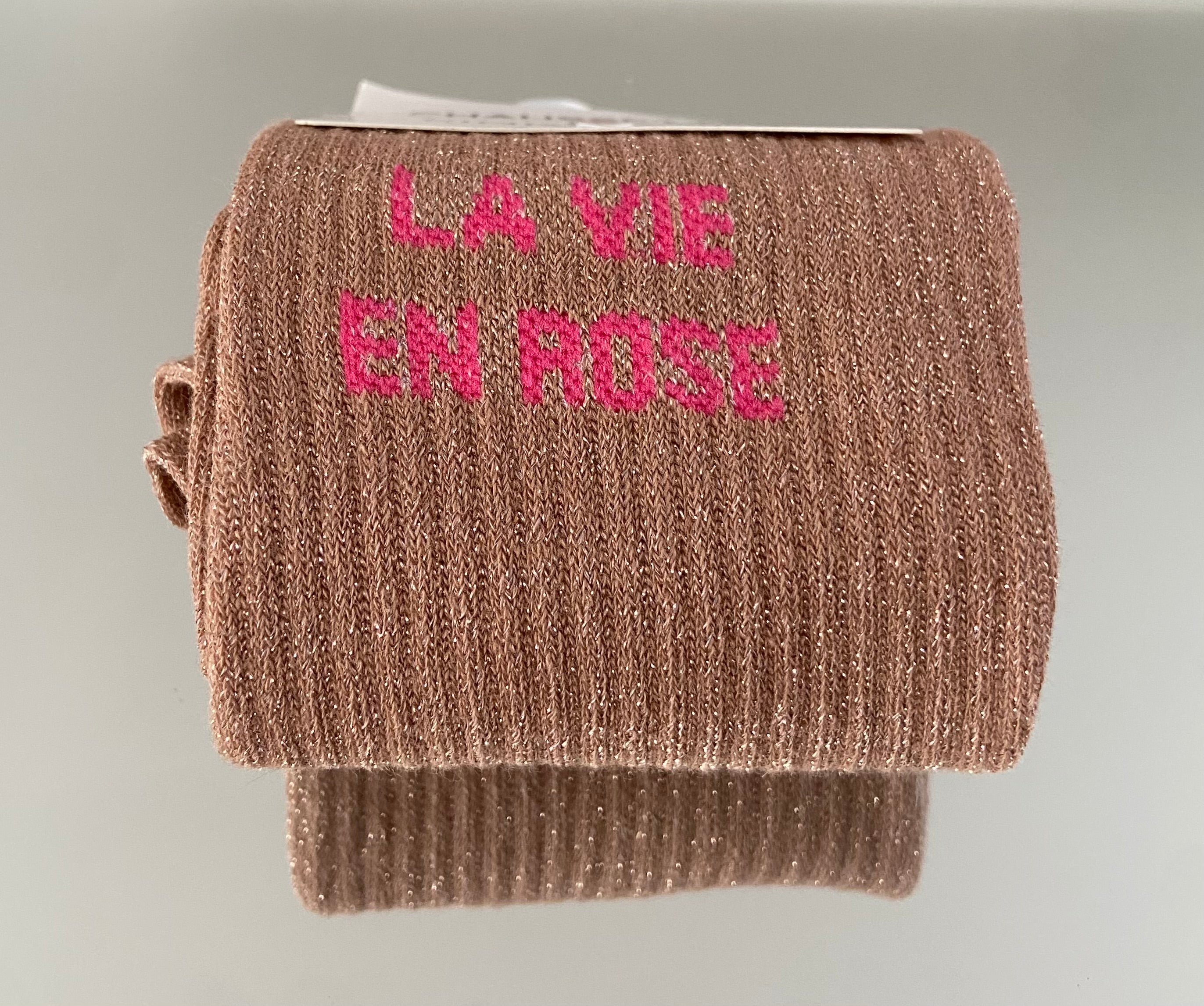 Chaussettes à paillettes - La vie en rose