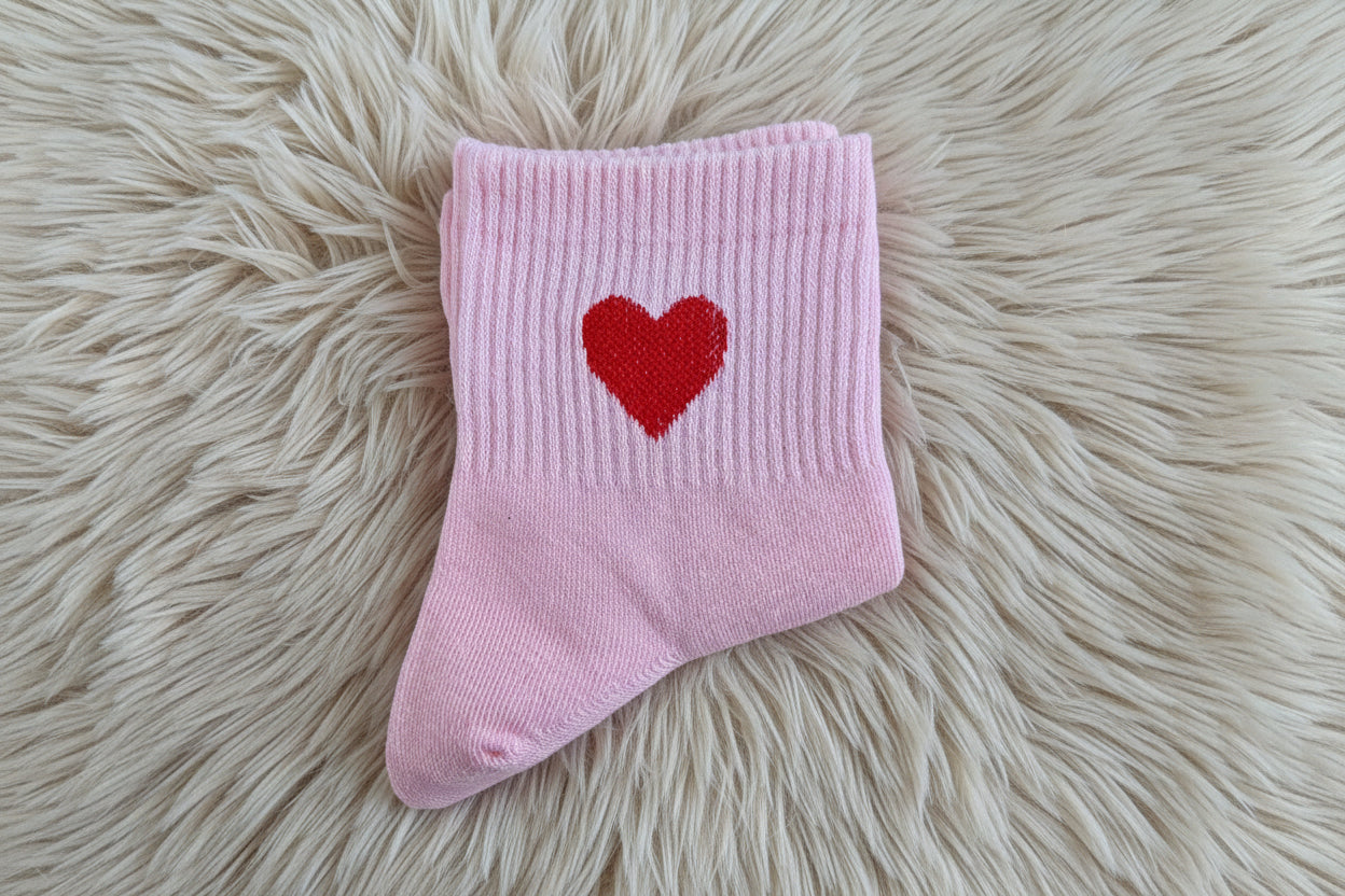 Chaussettes Coeur - Rose