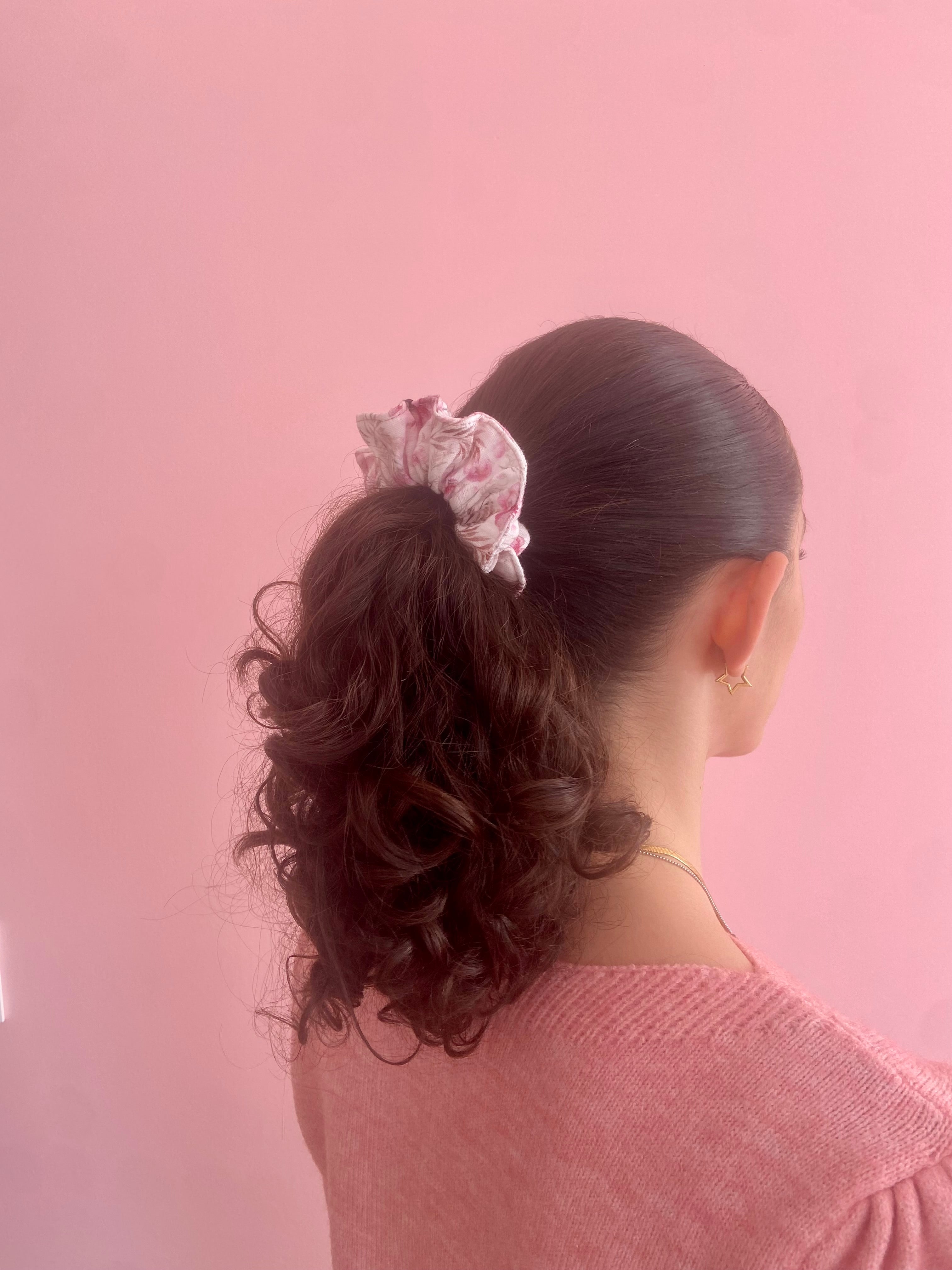 Chouchou  gaze de coton floral Maurice