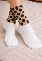 Chaussettes léopard Lucette - Blanc